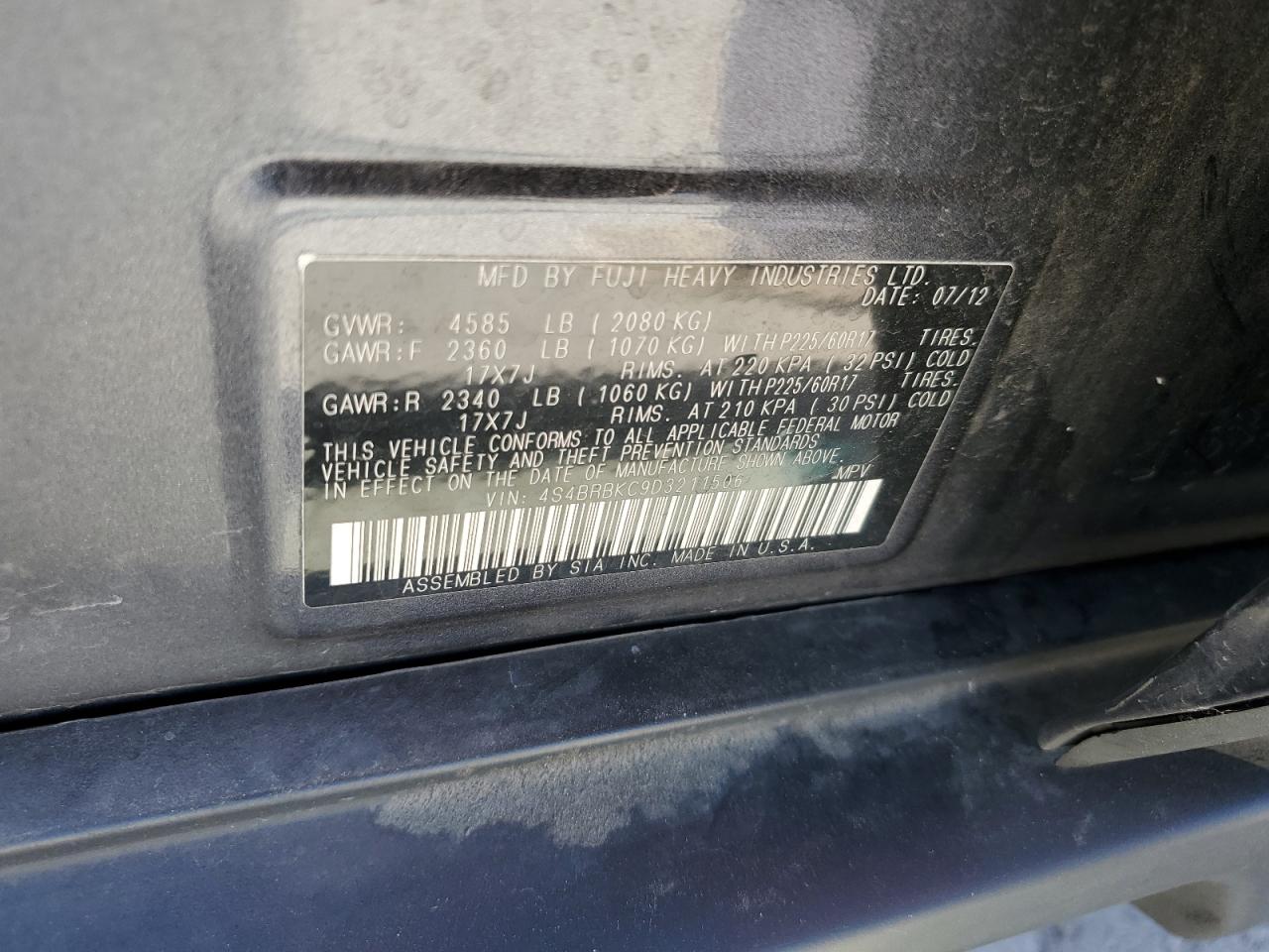 Subaru Outback 2.5i Limited Image 10