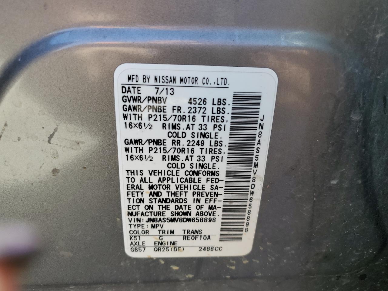 Nissan Rogue S Image 12