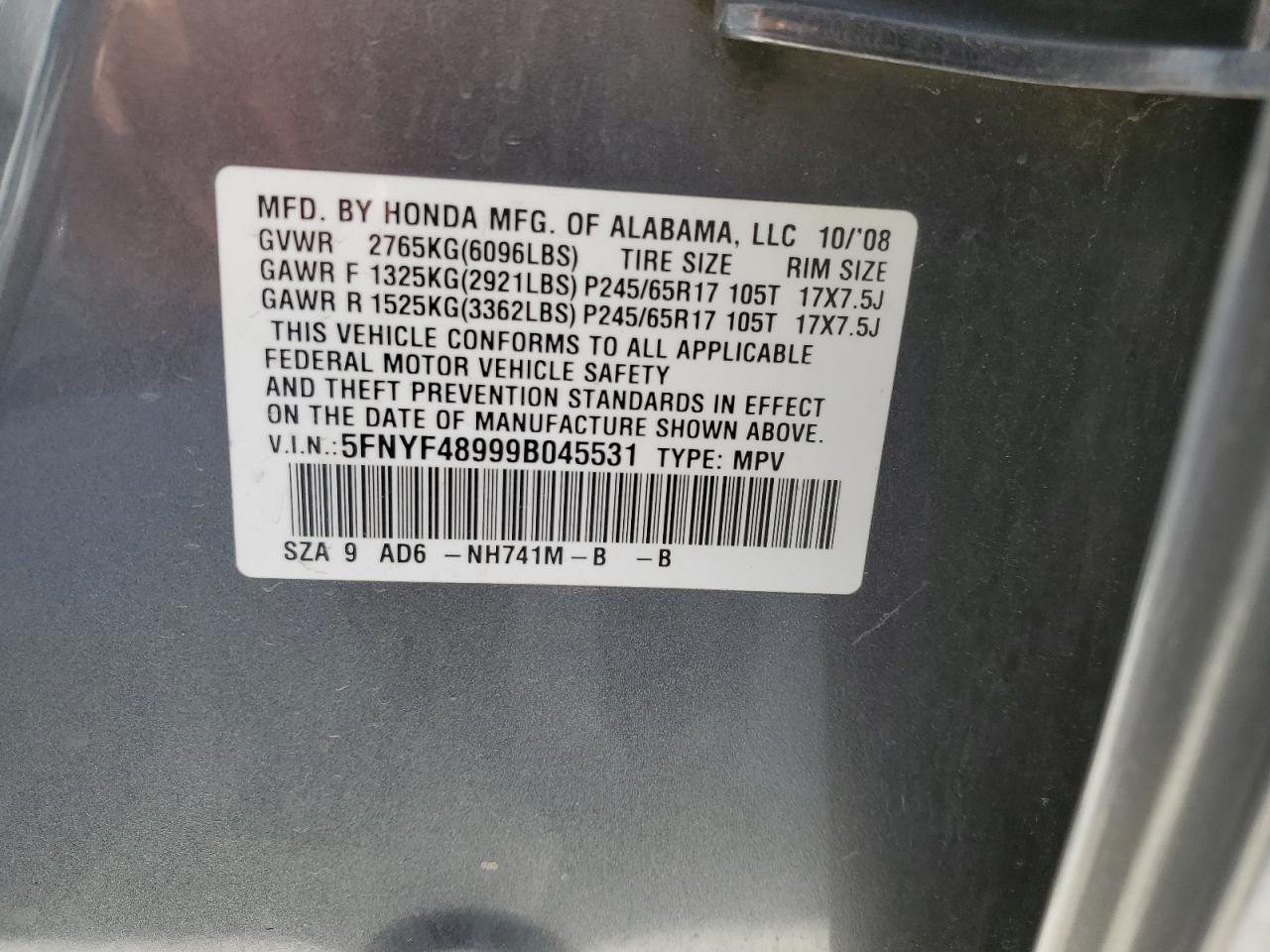 Honda Pilot Touring Image 7