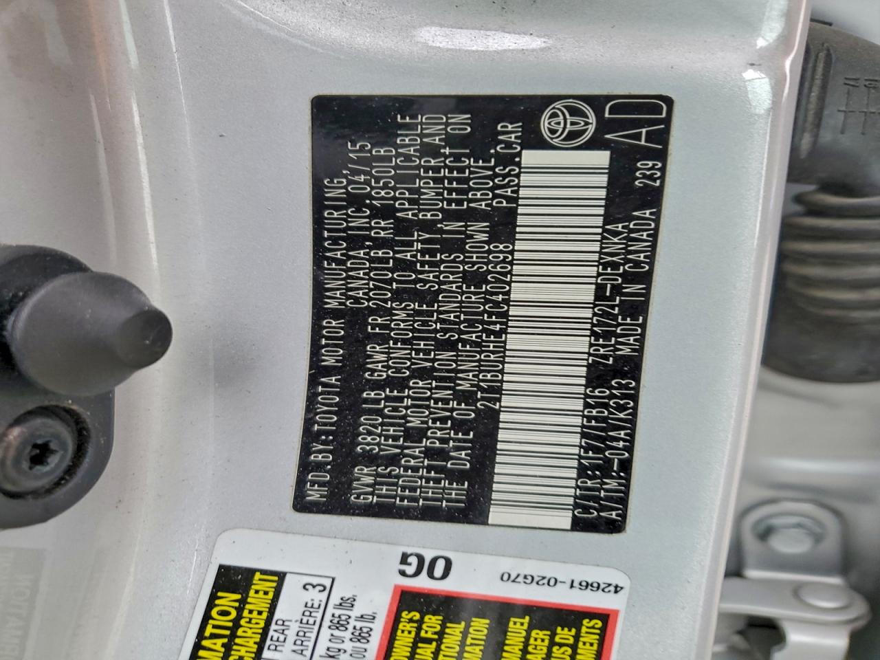 Toyota Corolla L Image 9