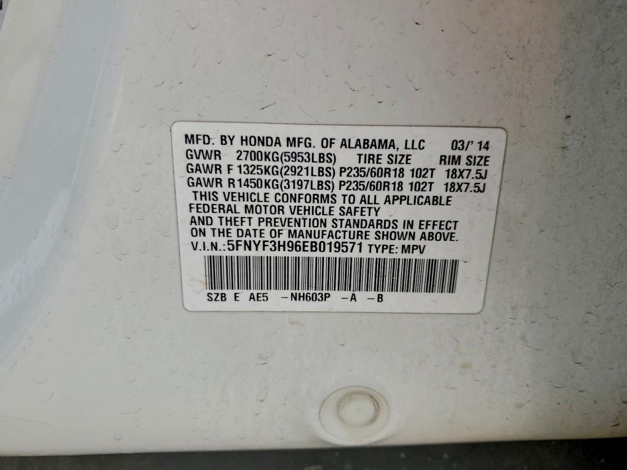 Honda Pilot Touring Image 12